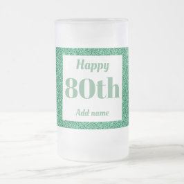 Cerveja Vidro Jateado 80 de presente de caneca de aniversário personaliz