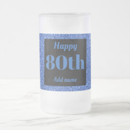 Cerveja Vidro Jateado 80 de presente de caneca de aniversário personaliz