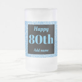 Cerveja Vidro Jateado 80 de presente de caneca de aniversário personaliz