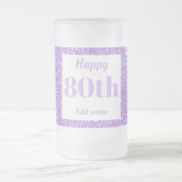 Cerveja Vidro Jateado 80 de presente de caneca de aniversário personaliz