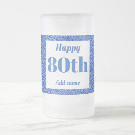 Cerveja Vidro Jateado 80 de presente de caneca de aniversário personaliz