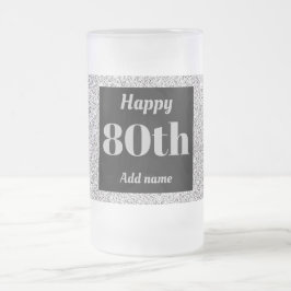 Cerveja Vidro Jateado 80 de presente de caneca de aniversário personaliz