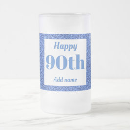 Cerveja Vidro Jateado 90 de presente de caneca de aniversário personaliz