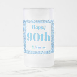 Cerveja Vidro Jateado 90 de presente de caneca de aniversário personaliz