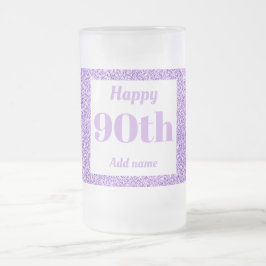 Cerveja Vidro Jateado 90 de presente de caneca de aniversário personaliz