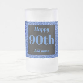 Cerveja Vidro Jateado 90 de presente de caneca de aniversário personaliz