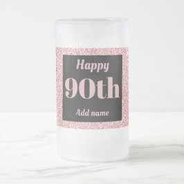Cerveja Vidro Jateado 90 de presente de caneca de aniversário personaliz