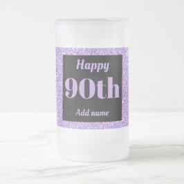 Cerveja Vidro Jateado 90 de presente de caneca de aniversário personaliz