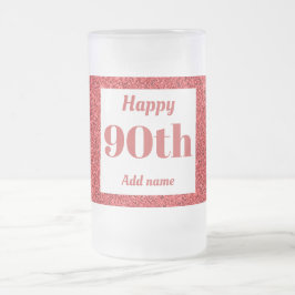 Cerveja Vidro Jateado 90 de presente de caneca de aniversário personaliz