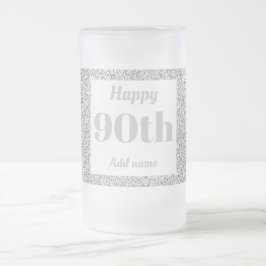 Cerveja Vidro Jateado 90 de presente de caneca de aniversário personaliz
