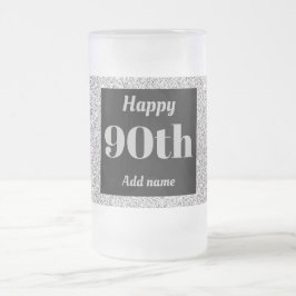 Cerveja Vidro Jateado 90 de presente de caneca de aniversário personaliz