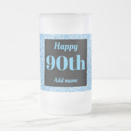 Cerveja Vidro Jateado 90 de presente de caneca de aniversário personaliz