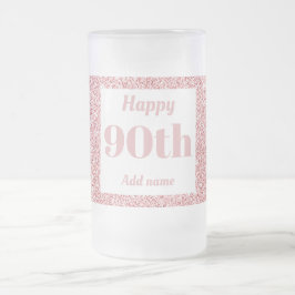 Cerveja Vidro Jateado 90 de presente de caneca de aniversário personaliz