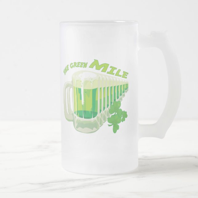 Cerveja Vidro Jateado A Caneca de Milha Verde (Direita)