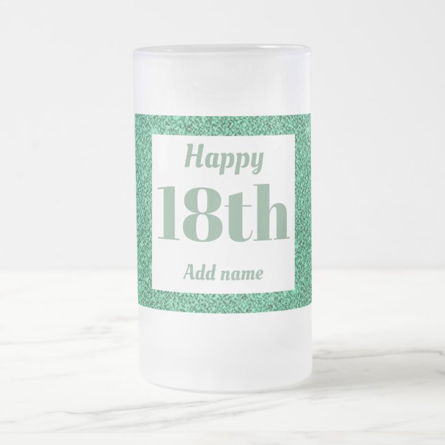 Cerveja Vidro Jateado Bonito presente personalizado de caneca de anivers (Centro)