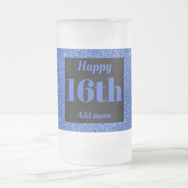 Cerveja Vidro Jateado Bonito presente personalizado de caneca de anivers (Centro)