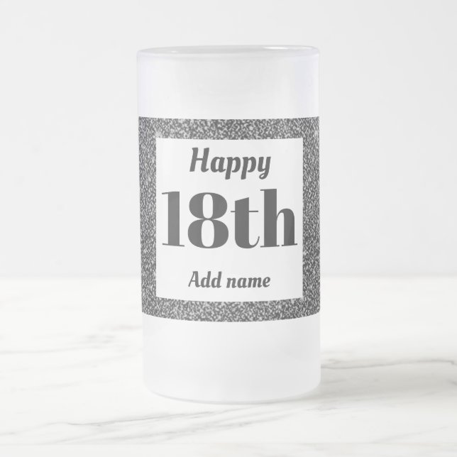 Cerveja Vidro Jateado Bonito presente personalizado de caneca de anivers (Centro)