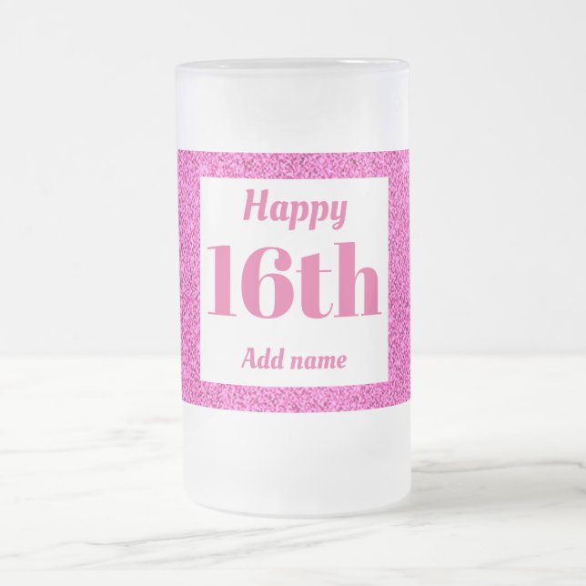 Cerveja Vidro Jateado Bonito presente personalizado de caneca de anivers (Centro)