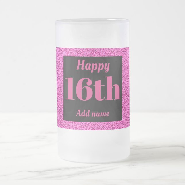 Cerveja Vidro Jateado Bonito presente personalizado de caneca de anivers (Centro)