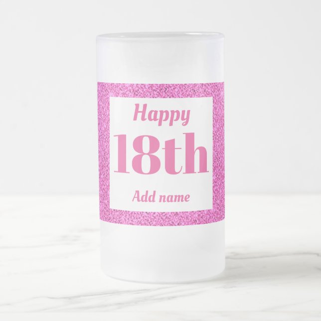 Cerveja Vidro Jateado Bonito presente personalizado de caneca de anivers (Centro)