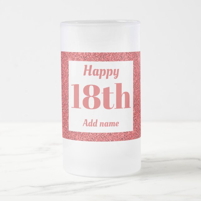 Cerveja Vidro Jateado Bonito presente personalizado de caneca de anivers (Centro)