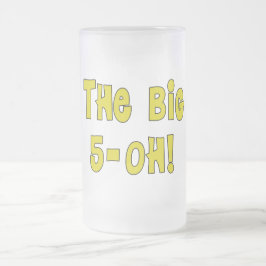 Cerveja Vidro Jateado Caneca de Aniversário O Grande 5-OH!