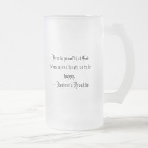 Cerveja Vidro Jateado Caneca de Ben Franklin