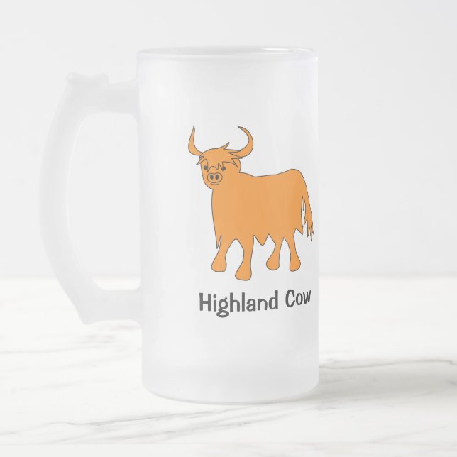 Cerveja Vidro Jateado Caneca de fosco de Vaca escocesa (Esquerda)