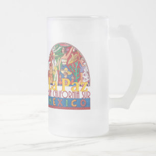 Cerveja Vidro Jateado Caneca de LA PAZ México