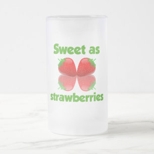 Cerveja Vidro Jateado Caneca de morangos