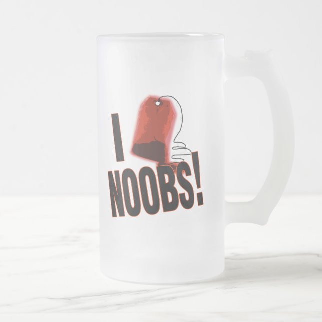 Cerveja Vidro Jateado Caneca de Noobs (Direita)