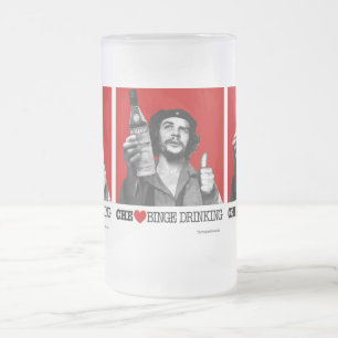 Cerveja Vidro Jateado Caneca do bebendo do frenesi de Che Guevara