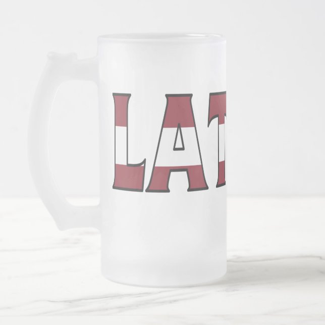 Cerveja Vidro Jateado Caneca do fosco de Latvia (Esquerda)