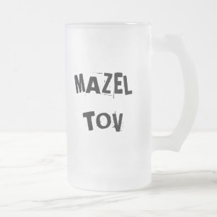 Cerveja Vidro Jateado Caneca do fosco de Mazel Tov
