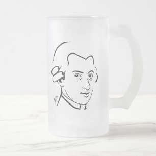 Cerveja Vidro Jateado Caneca do fosco de Mozart
