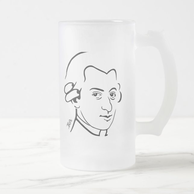 Cerveja Vidro Jateado Caneca do fosco de Mozart (Direita)
