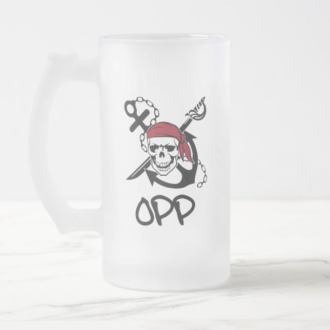 Cerveja Vidro Jateado Caneca do fosco de OPP | (Esquerda)