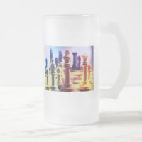 Caneca do fosco do jogo de xadrez
