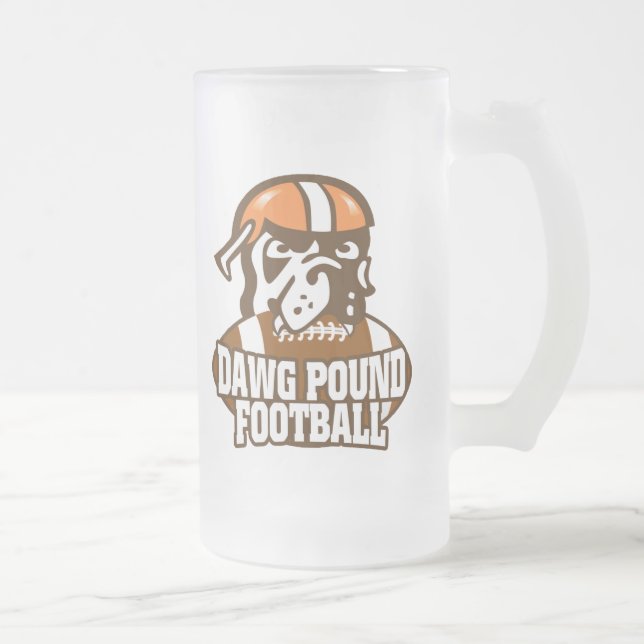 Cerveja Vidro Jateado Caneca do futebol da libra de Dawg (Direita)