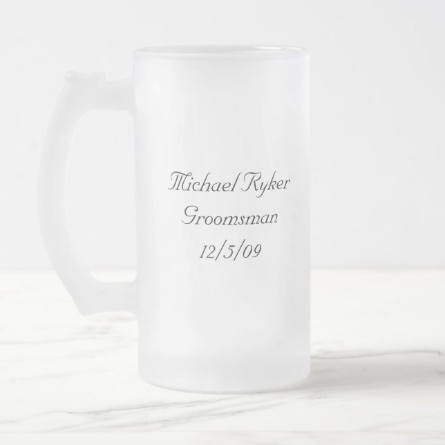 Cerveja Vidro Jateado Caneca do presente de casamento (Esquerda)