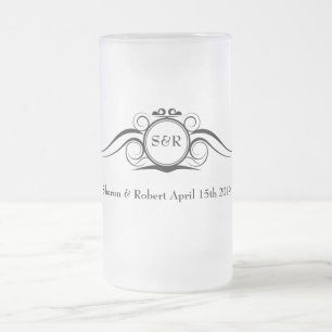Cerveja Vidro Jateado Caneca elegante do presente dos padrinhos de
