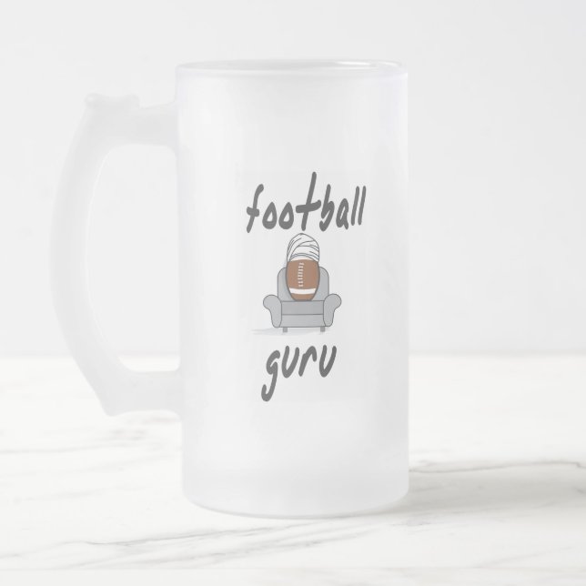 Cerveja Vidro Jateado Caneca fosco guru de futebol (Esquerda)