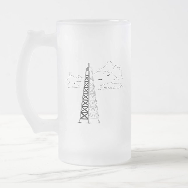 Cerveja Vidro Jateado Caneca Geada de Torre de Perfuração (Esquerda)