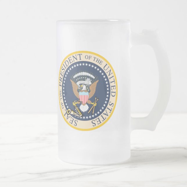 Cerveja Vidro Jateado Caneca presidencial do selo de Bill Clinton (Direita)