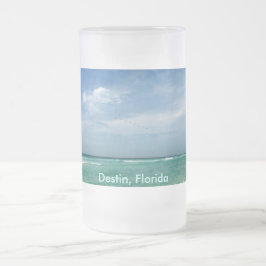 Cerveja Vidro Jateado Destin, caneca do fosco de Florida
