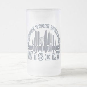 Cerveja Vidro Jateado Escolha sua caneca de Arma - escolha estilo e cor