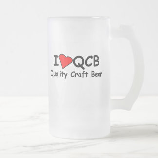 Cerveja Vidro Jateado Eu amo a caneca do fosco de QCB (cerveja do