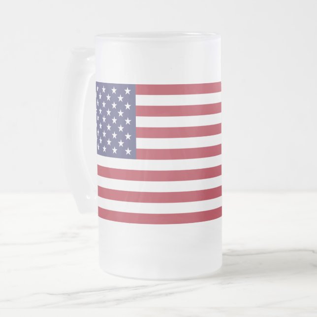 Cerveja Vidro Jateado Fosco de Sinalizador dos Estados Unidos, caneca de (Frente Esquerda)