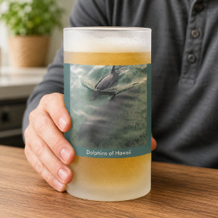 Cerveja Vidro Jateado Golfinhos da caneca de Havaí