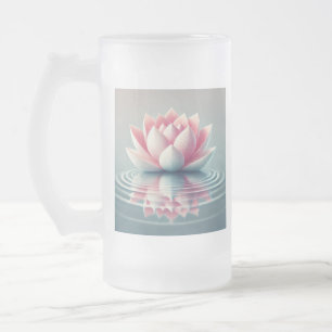Cerveja Vidro Jateado Linda caneca de design de lótus
